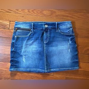 Mavi Distressed Zipper Skirt